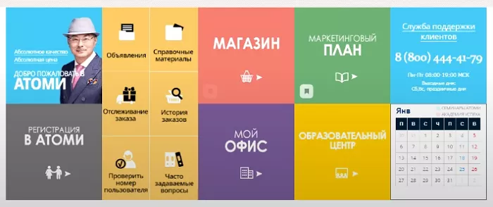 Личный кабинет Atomy