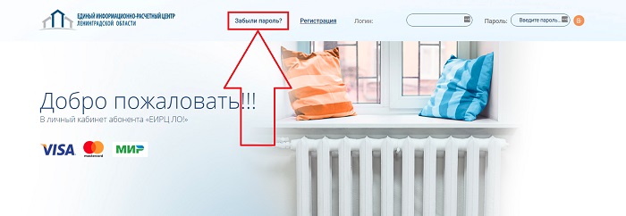 Личный кабинет ЭИРТС Ленинградской области
