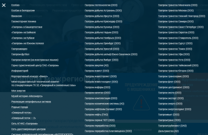 Личный кабинет Межрегионгаза