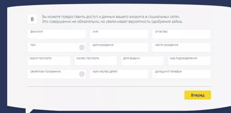 Личный кабинет PayPS.ru кредит