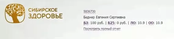 Личный кабинет Сибирское здоровье