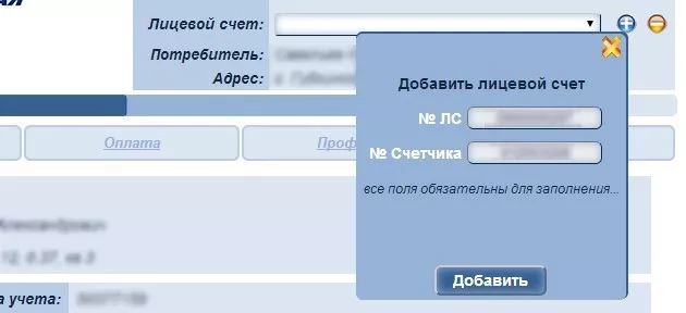 Личный кабинет топливно-энергетического комплекса