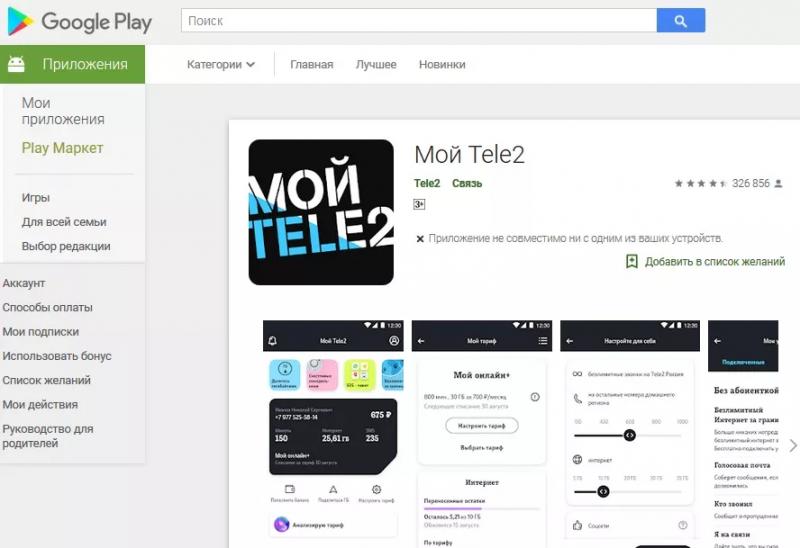 Личный кабинет Tele2