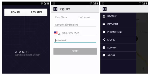 Личный кабинет Uber